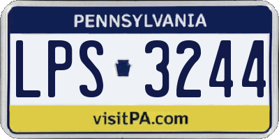 PA license plate LPS3244