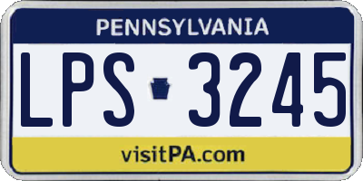 PA license plate LPS3245