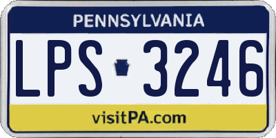 PA license plate LPS3246