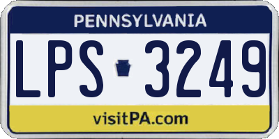 PA license plate LPS3249
