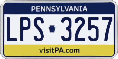 PA license plate LPS3257