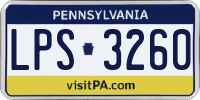 PA license plate LPS3260