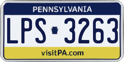PA license plate LPS3263