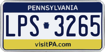 PA license plate LPS3265