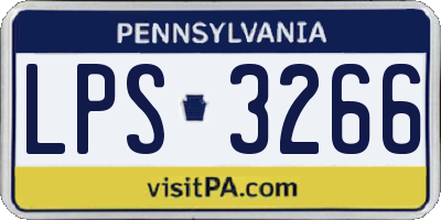 PA license plate LPS3266