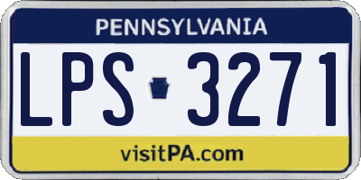 PA license plate LPS3271