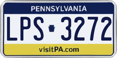 PA license plate LPS3272