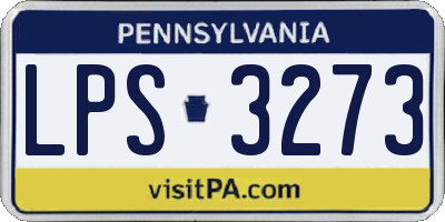 PA license plate LPS3273