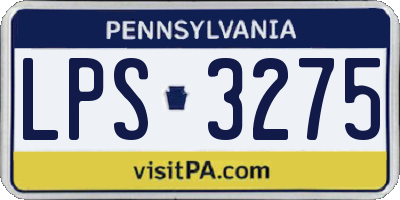 PA license plate LPS3275