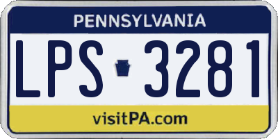 PA license plate LPS3281