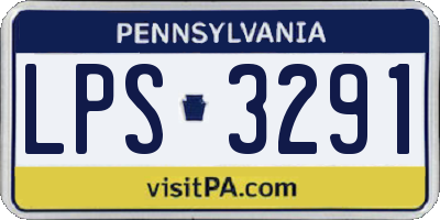 PA license plate LPS3291