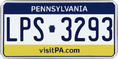 PA license plate LPS3293