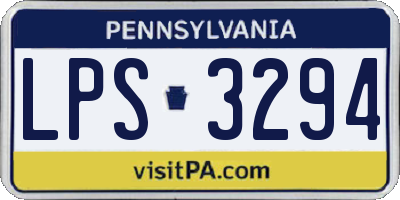 PA license plate LPS3294