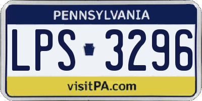 PA license plate LPS3296
