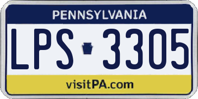 PA license plate LPS3305