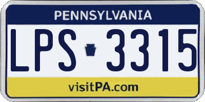 PA license plate LPS3315