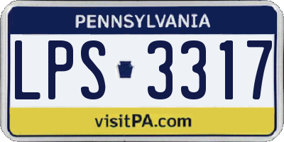 PA license plate LPS3317