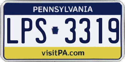 PA license plate LPS3319