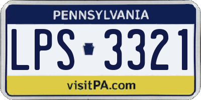 PA license plate LPS3321
