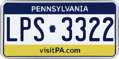 PA license plate LPS3322