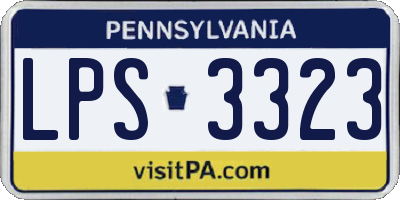 PA license plate LPS3323