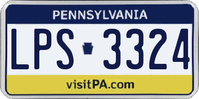 PA license plate LPS3324