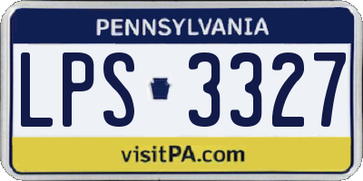 PA license plate LPS3327