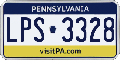 PA license plate LPS3328