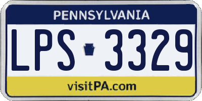 PA license plate LPS3329
