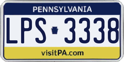 PA license plate LPS3338