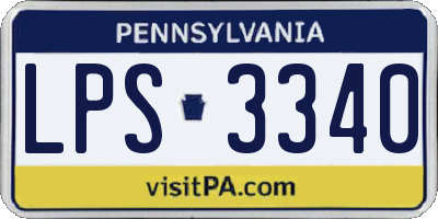 PA license plate LPS3340