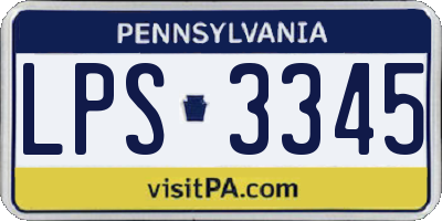 PA license plate LPS3345