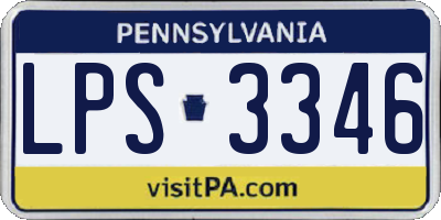 PA license plate LPS3346