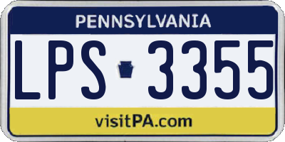 PA license plate LPS3355