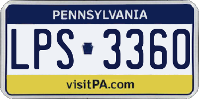 PA license plate LPS3360