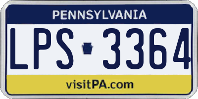 PA license plate LPS3364