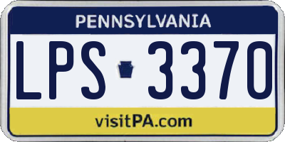 PA license plate LPS3370
