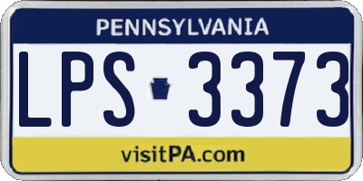 PA license plate LPS3373