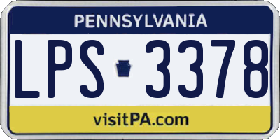PA license plate LPS3378