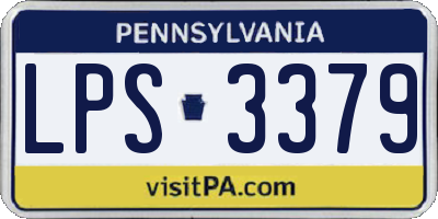 PA license plate LPS3379