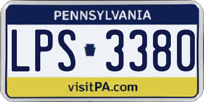 PA license plate LPS3380