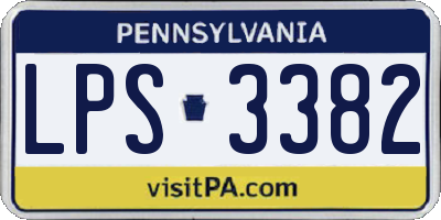 PA license plate LPS3382