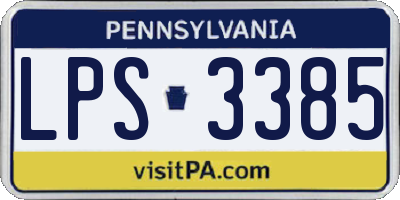 PA license plate LPS3385