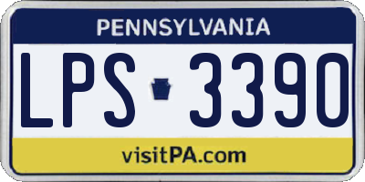 PA license plate LPS3390