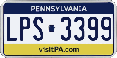 PA license plate LPS3399