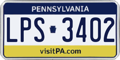 PA license plate LPS3402