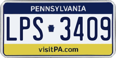 PA license plate LPS3409