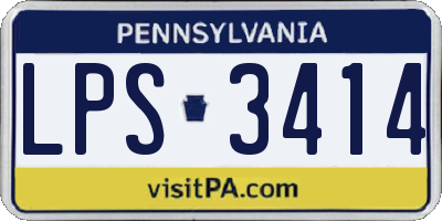 PA license plate LPS3414