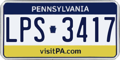 PA license plate LPS3417