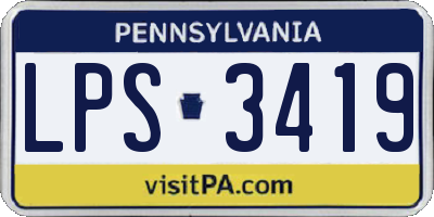 PA license plate LPS3419
